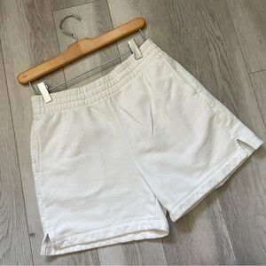 Reformation Sweat Shorts organic cotton womens White (xsmall) classic athleisure